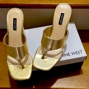 Nine West GoGo Sandals - Gold
